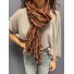 Echarpe imprimés feuilles et détails lurex
