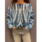 Top pull oversize imprimé leopards stylisés