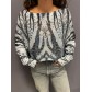 Top pull oversize imprimé leopards stylisés