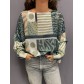 Top pull oversize imprimé patch peau de bête
