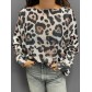 Top pull oversize imprimé leopard