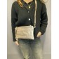 Sac cuir porté travers style pochette rectangulaire metallisé