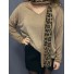 Top manches longues leopard et écharpe assortie
