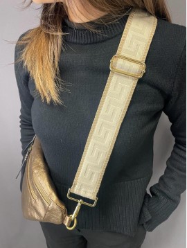 Bandoulière ajustable imprimé zig zag géométrique 