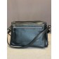 Sac cuir grainé rectangulaire porté travers double compartiment