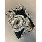 Echarpe imprimés cercles et détails lurex 