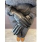 Gants bi-matière daim et simili cuir 