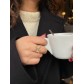 Bague Acier réglable - Papillon en pierre et strass central 