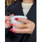 Bague Acier réglable - Avec pastille ouverte effet rosace 