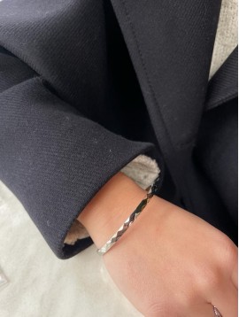 Bracelet Acier - Clip fin holographique 