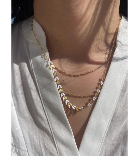 Collier Acier - Epis sur chaine fine 