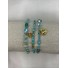 Bracelet Acier - Multirangs perles avec trèfle et coeur 