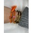 Bracelet Acier - Multirangs perles pompon et étoile de mer