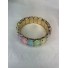 Bracelet éla - Enchaînement de pierres carrées effet cristal