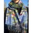 Echarpe imprimée avec franges nympheas Monet