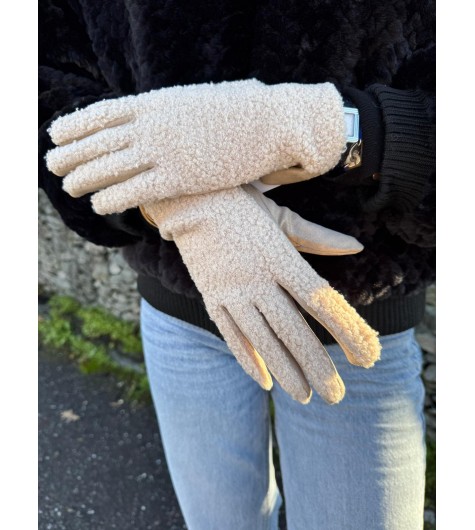 Gants effet mouton 