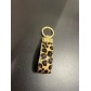 Porte clés - en peau avec motifs animaliers 