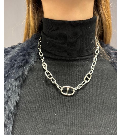 Collier Acier - Chaine avec grain de café différentes tailles