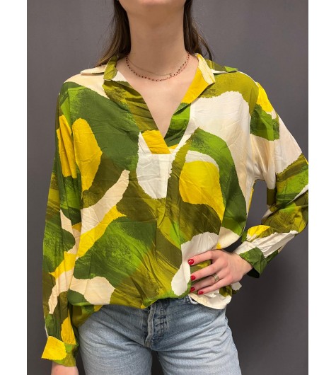 Top chemise avec taches couleurs