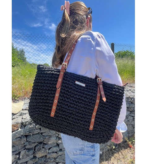 Sac paille hanse avec clou 