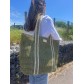 Sac cabas en paille avec 2 bandes 