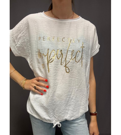 Top "perfectly imperfect" ajouré en bas 