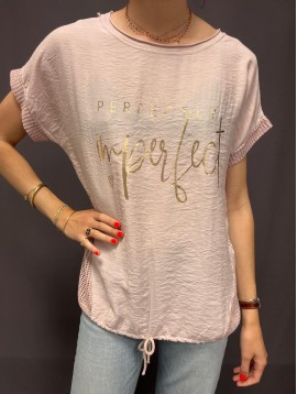 Top "perfectly imperfect" ajouré en bas 