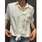 Chemise avec nœud et pochette avec fleur à sequin 