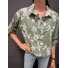 Top chemise avec broderies fleurs