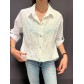 Top chemise avec broderies fleurs