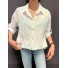 Top chemise avec broderies fleurs