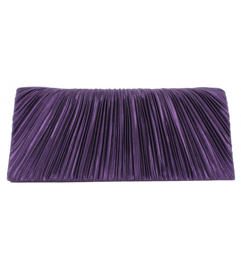 Clutch bag - Pleats satin.