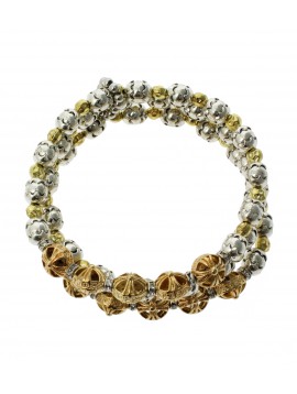 Bracelet  - Three chains, elaborated beads.