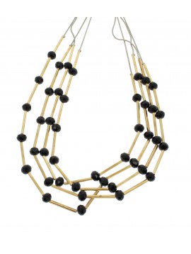 Necklace - Faceted beads and tubes.