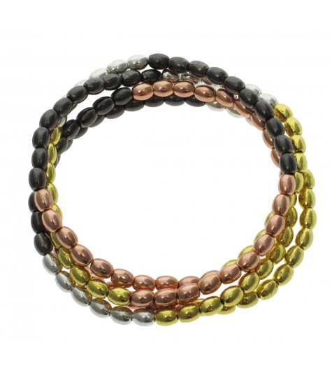 Bracelet - Multi-chains, rice style beads.