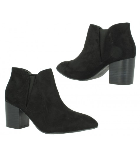 Anckle boots - Faux nubuck, plain colour .