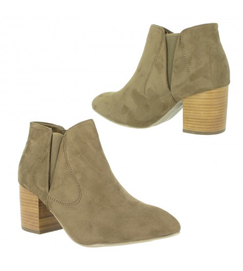 boots nubuck noir femme