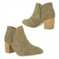 Anckle boots - Faux nubuck, plain colour .