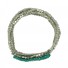 Bracelet - Multi rangs petites perles et motif losange.