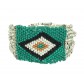 Bracelet - Multi rangs petites perles et motif losange.