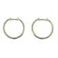 Sterling silver earrings - Medium rhinestone hoops.