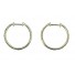 Sterling silver earrings - Medium rhinestone hoops.