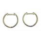 Sterling silver earrings - Small rhinestone hoops.