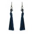 Earrings - Pompoms with faceted beads.