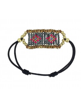 Bracelet - Beads strip ethnic pattern.