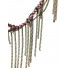 Long Necklace - Beads chain with thin chain tassels.