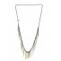 Long Necklace - Beads chain with thin chain tassels.