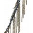 Collier Long - Chaîne en perles et franges de chaînes fines.