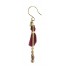 Earrings - Circles with pompom and faceted beads.