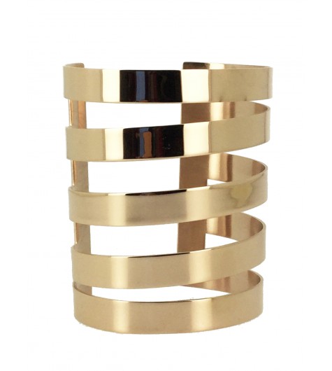 Bracelet Acier - Manchette cinq rangs.